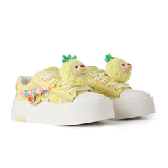 13DE MARZO Candy Bear Canvas Shoes Yellow