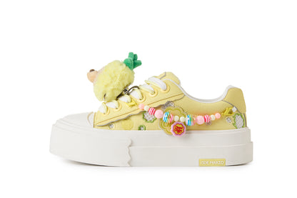 13DE MARZO Candy Bear Canvas Shoes Yellow - 13DE MARZO