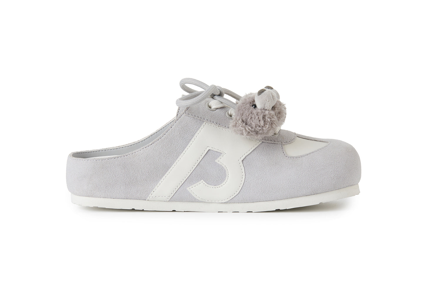 13DE MARZO Plush Bear Mules Grey - 13DE MARZO