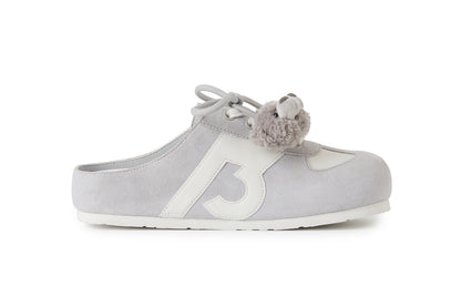 13DE MARZO Plush Bear Mules Grey - 13DE MARZO