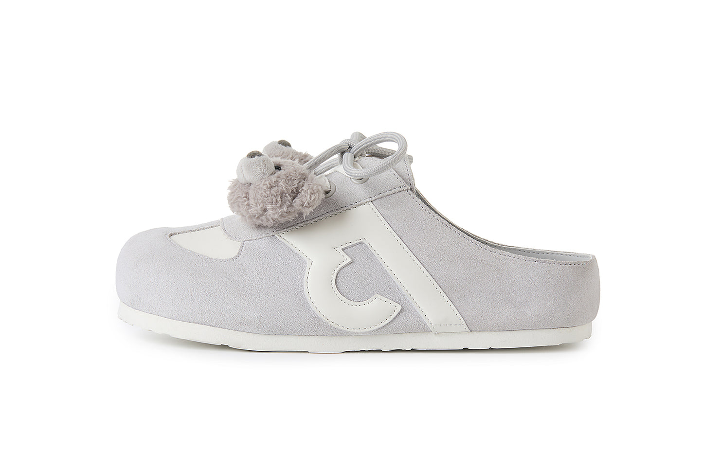 13DE MARZO Plush Bear Mules Grey - 13DE MARZO