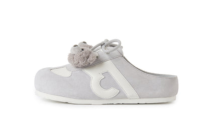 13DE MARZO Plush Bear Mules Grey - 13DE MARZO