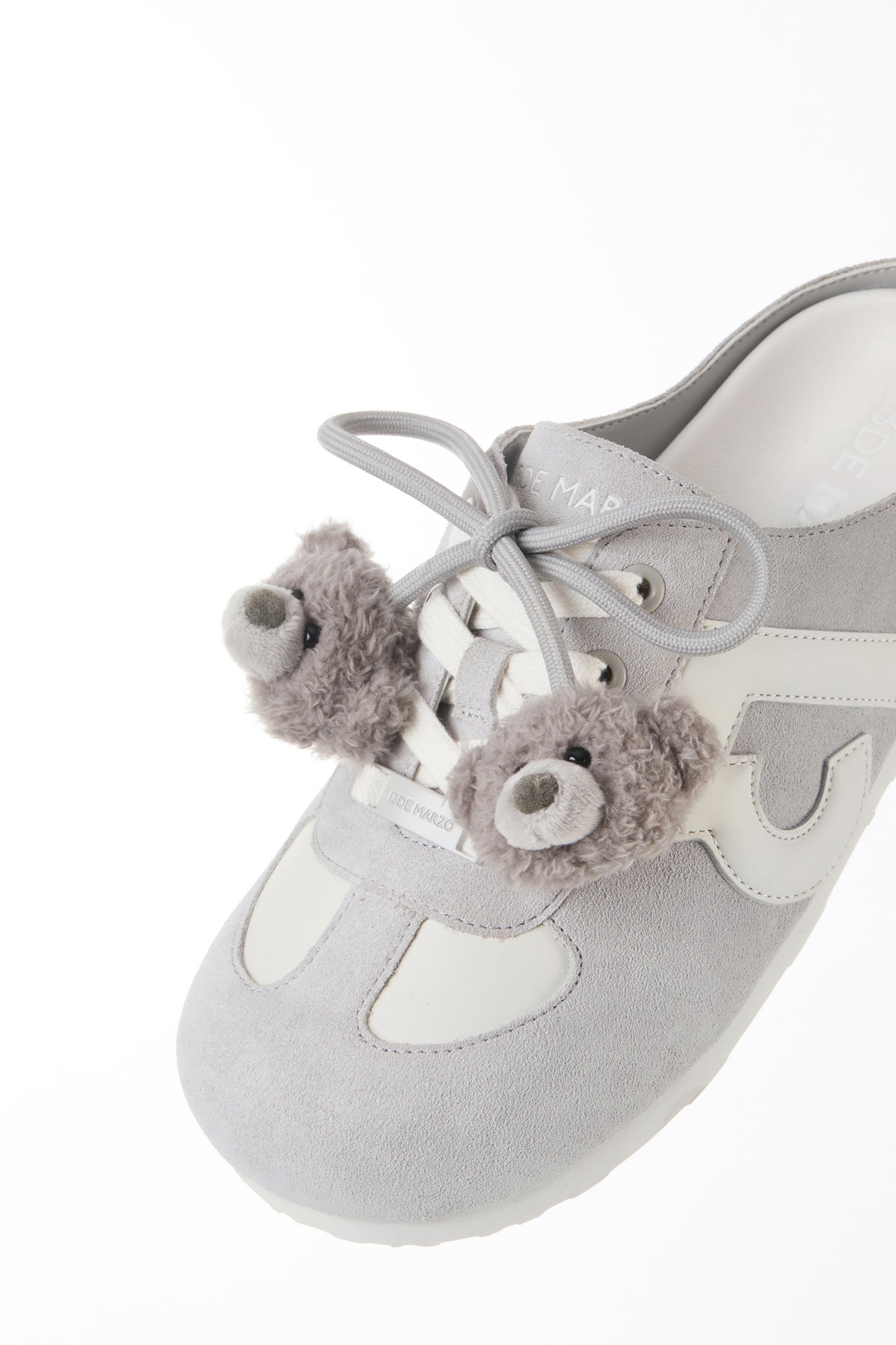 13DE MARZO Plush Bear Mules Grey - 13DE MARZO