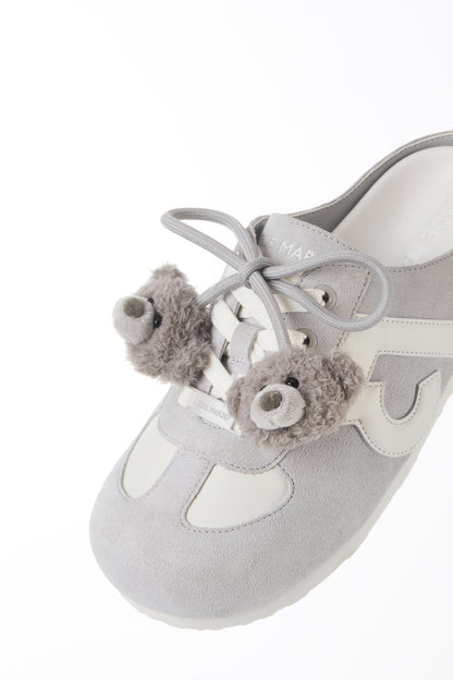 13DE MARZO Plush Bear Mules Grey - 13DE MARZO