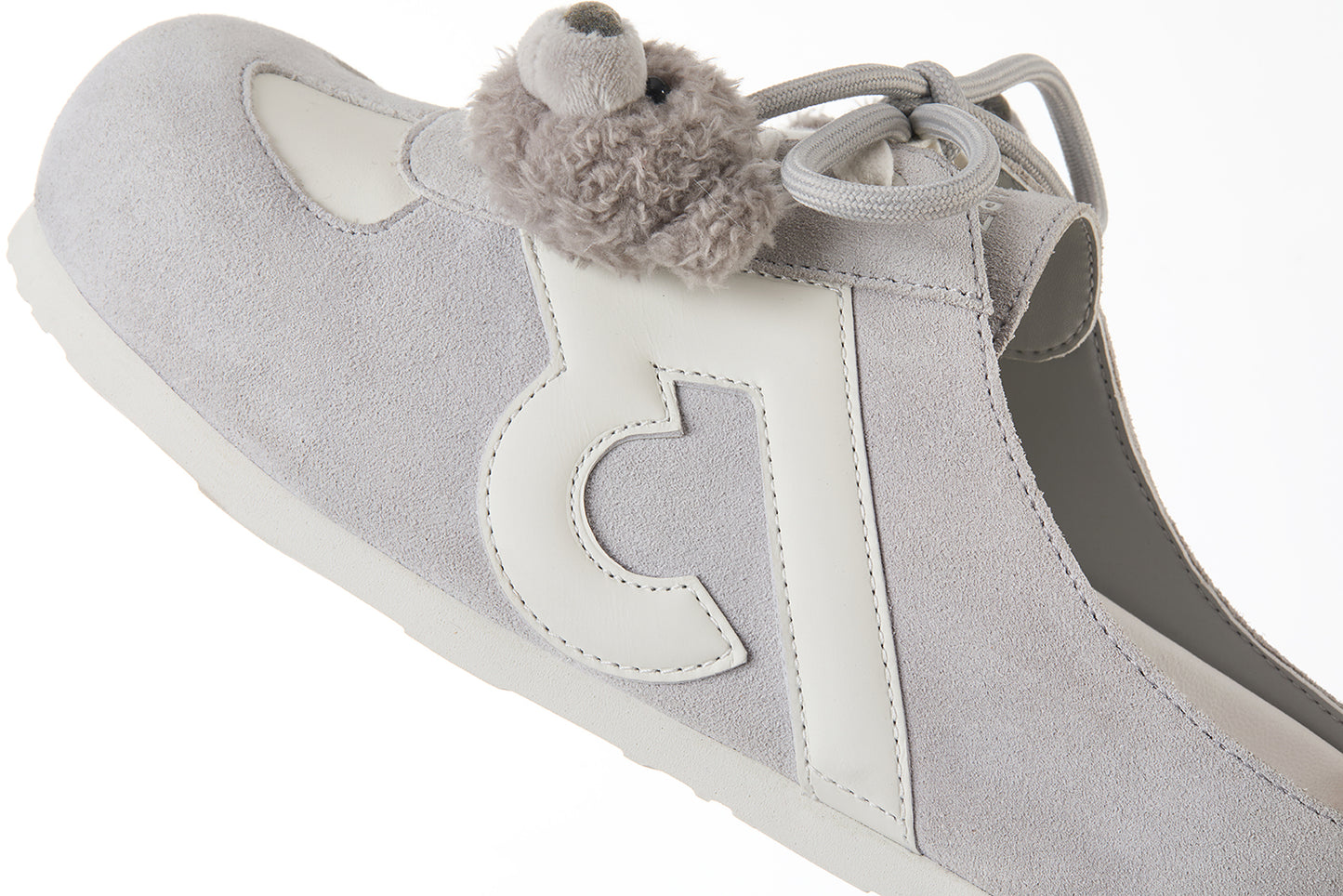 13DE MARZO Plush Bear Mules Grey - 13DE MARZO