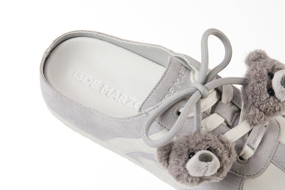 13DE MARZO Plush Bear Mules Grey - 13DE MARZO