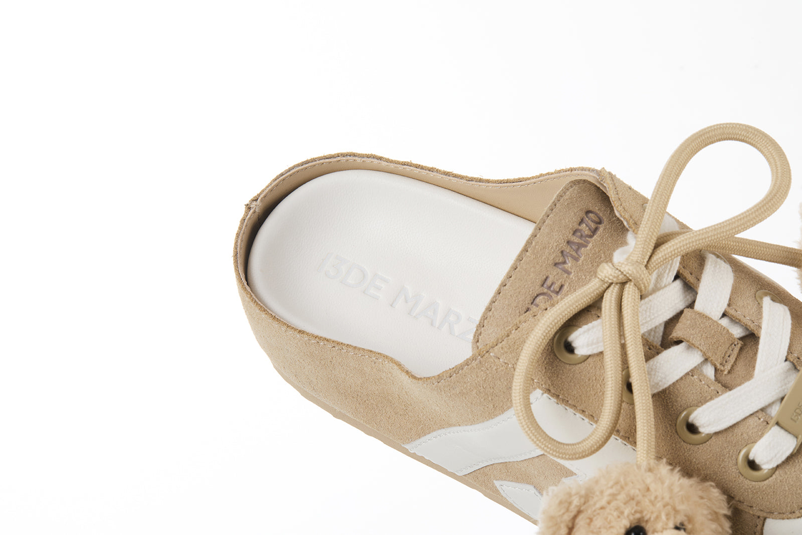 13DE MARZO Plush Bear Mules Sand - 13DE MARZO
