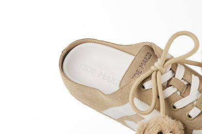 13DE MARZO Plush Bear Mules Sand - 13DE MARZO