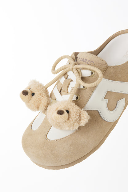 13DE MARZO Plush Bear Mules Sand - 13DE MARZO