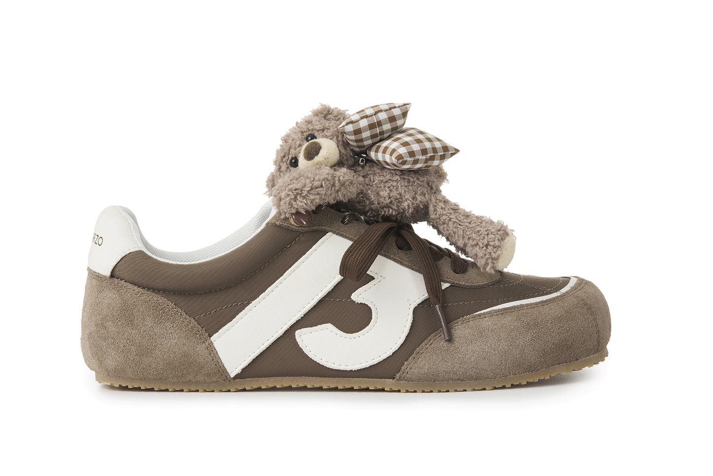 13DE MARZO Bear Plush Sneakers Brown - 13DE MARZO