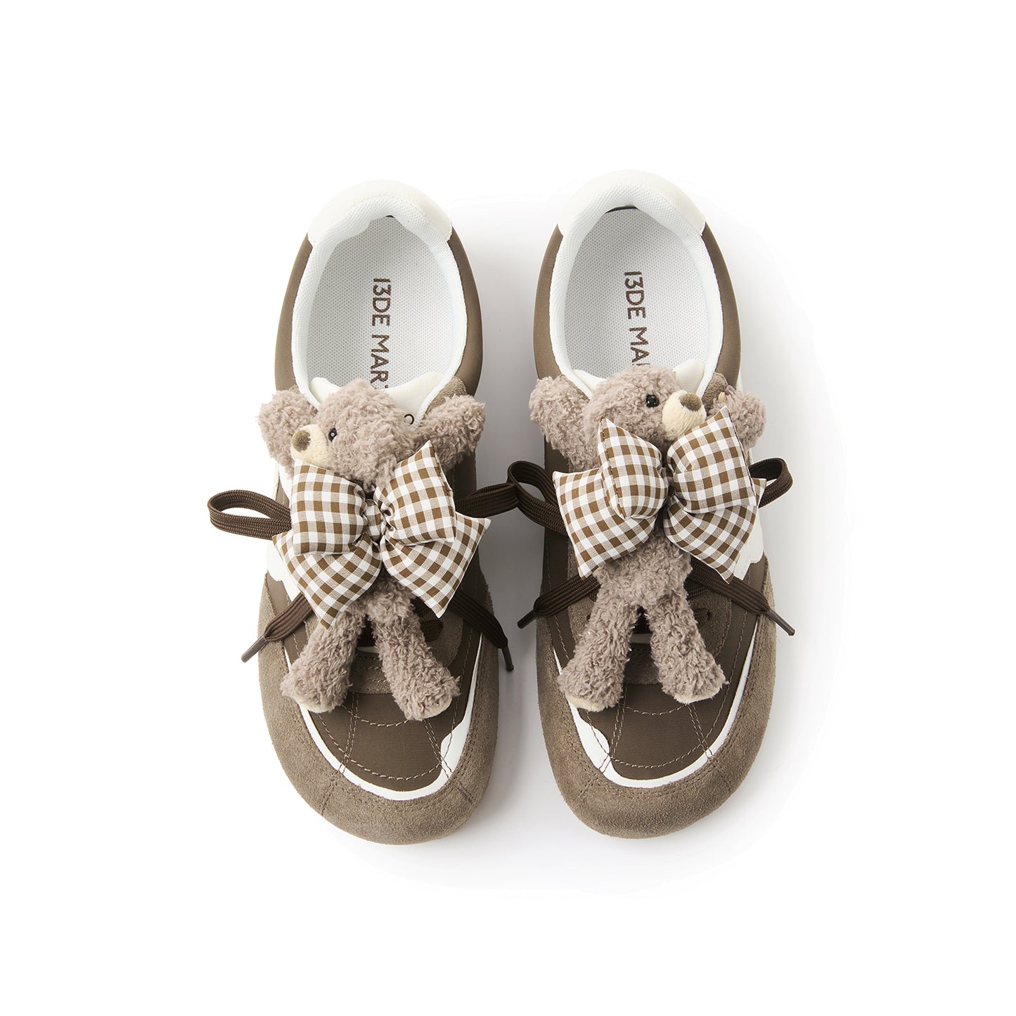 13DE MARZO Bear Plush Sneakers Brown - 13DE MARZO