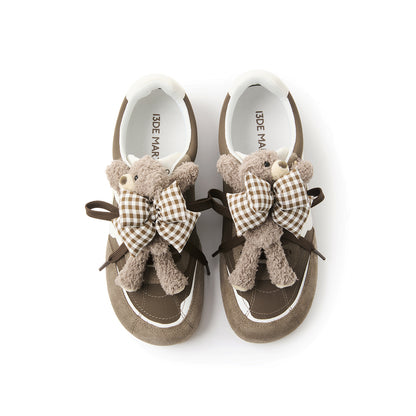 13DE MARZO Bear Plush Sneakers Brown - 13DE MARZO
