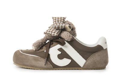 13DE MARZO Bear Plush Sneakers Brown - 13DE MARZO