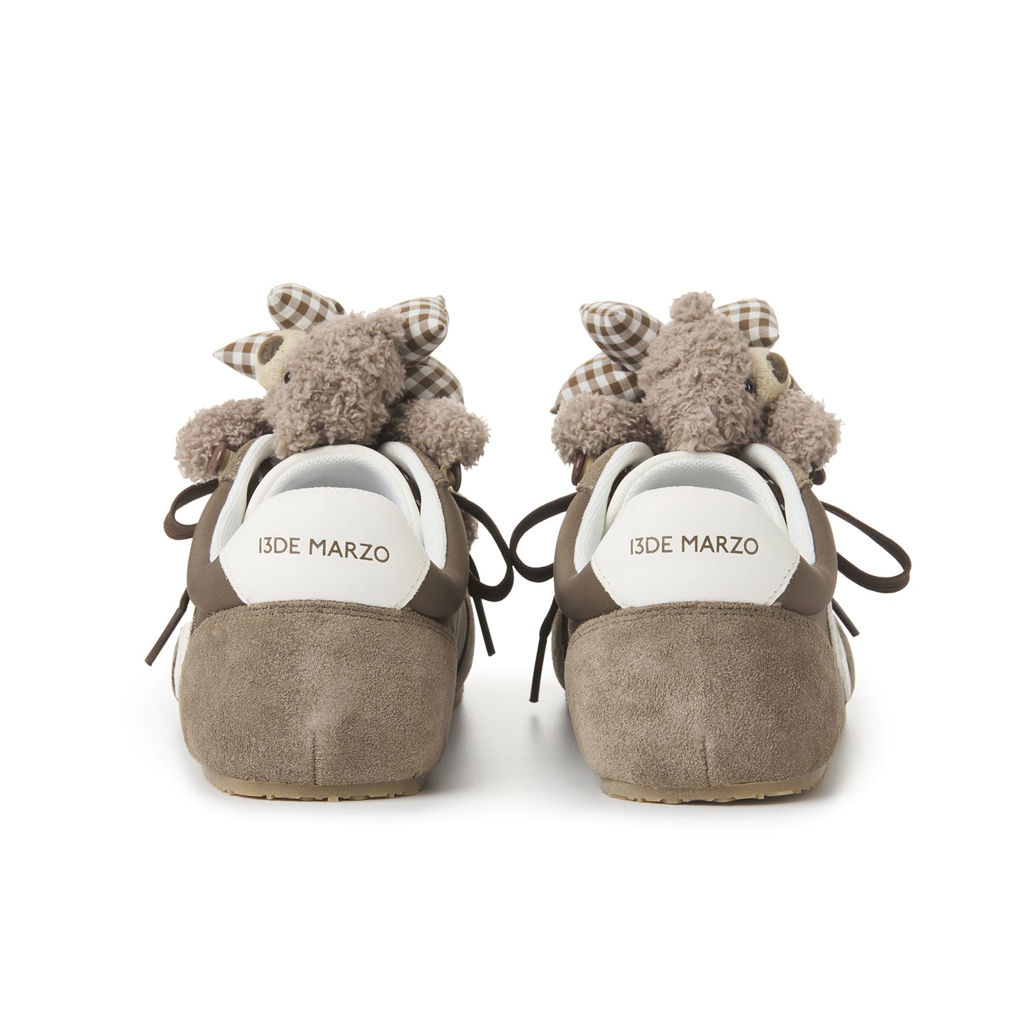 13DE MARZO Bear Plush Sneakers Brown - 13DE MARZO