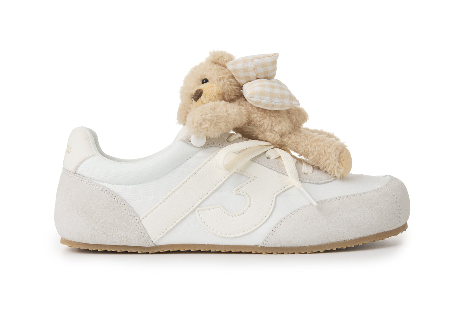 13DE MARZO Bear Plush Sneakers Beige - 13DE MARZO