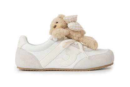 13DE MARZO Bear Plush Sneakers Beige - 13DE MARZO