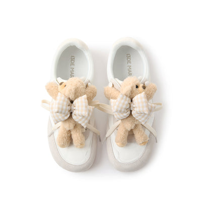 13DE MARZO Bear Plush Sneakers Beige - 13DE MARZO