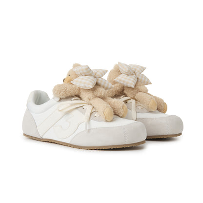 13DE MARZO Bear Plush Sneakers Beige - 13DE MARZO