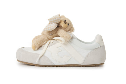 13DE MARZO Bear Plush Sneakers Beige - 13DE MARZO