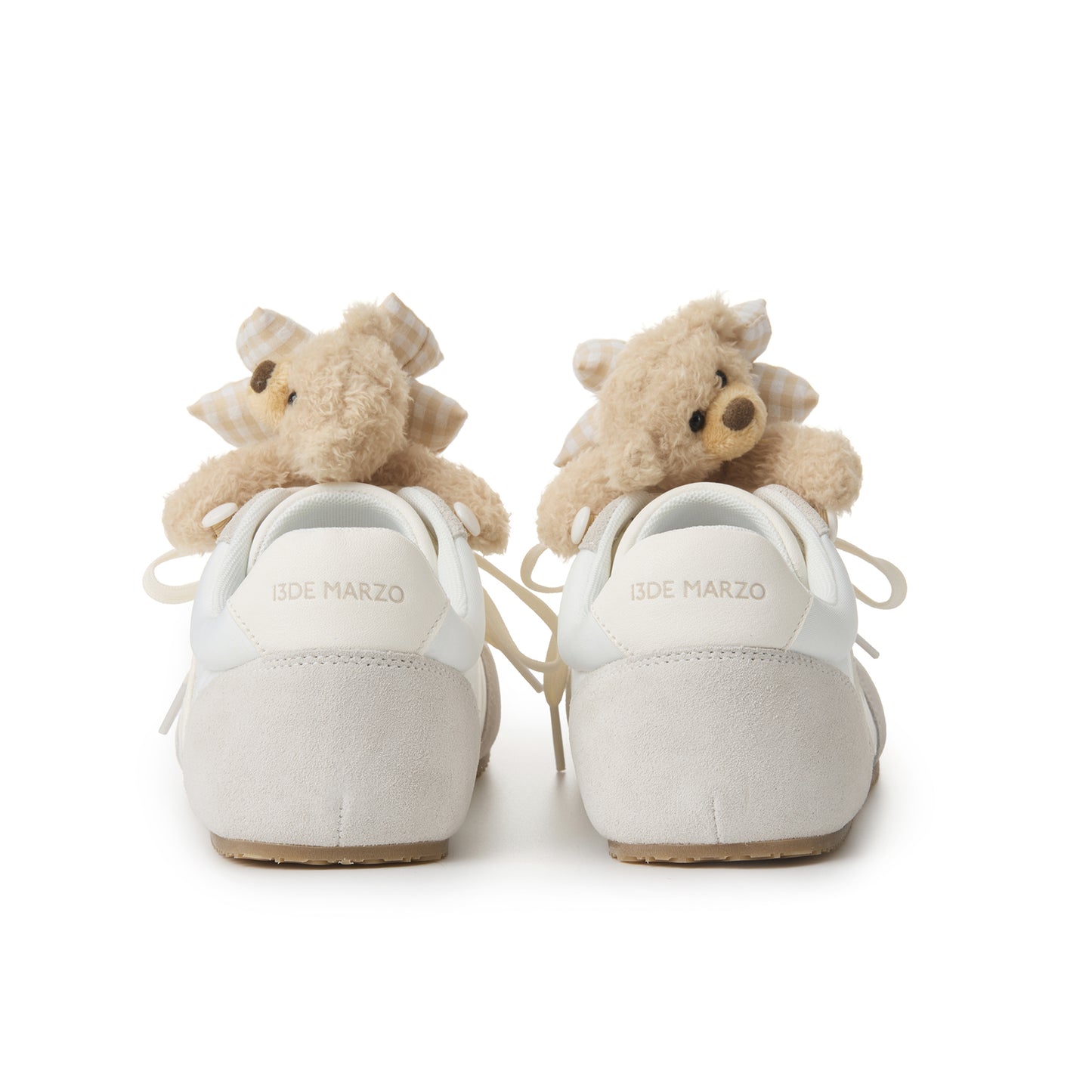 13DE MARZO Bear Plush Sneakers Beige - 13DE MARZO