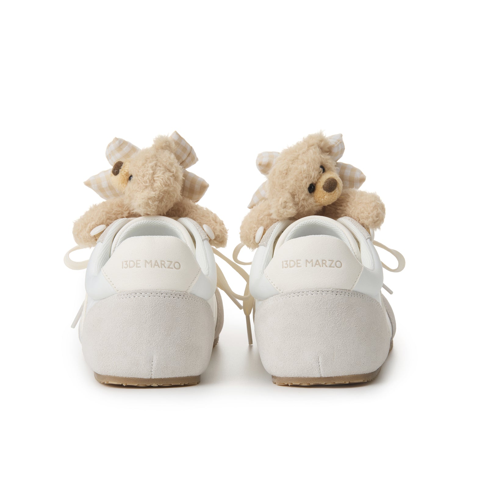13DE MARZO Bear Plush Sneakers Beige - 13DE MARZO