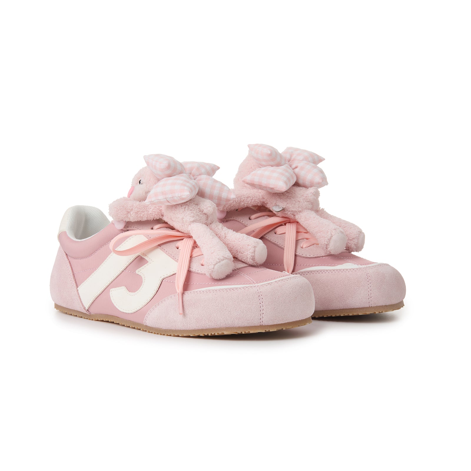 13DE MARZO Bear Plush Sneakers Pink - 13DE MARZO