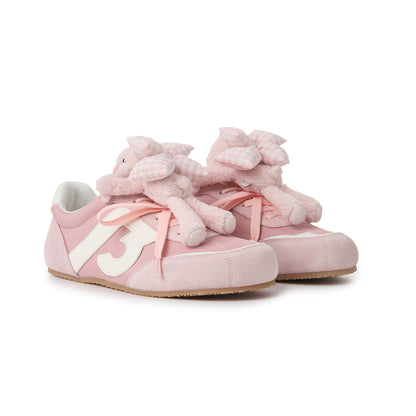 13DE MARZO Bear Plush Sneakers Pink - 13DE MARZO