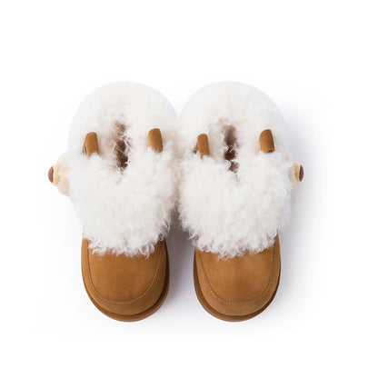 13DE MARZO Lower Fuzzy Snow Boots Khaki - 13DE MARZO