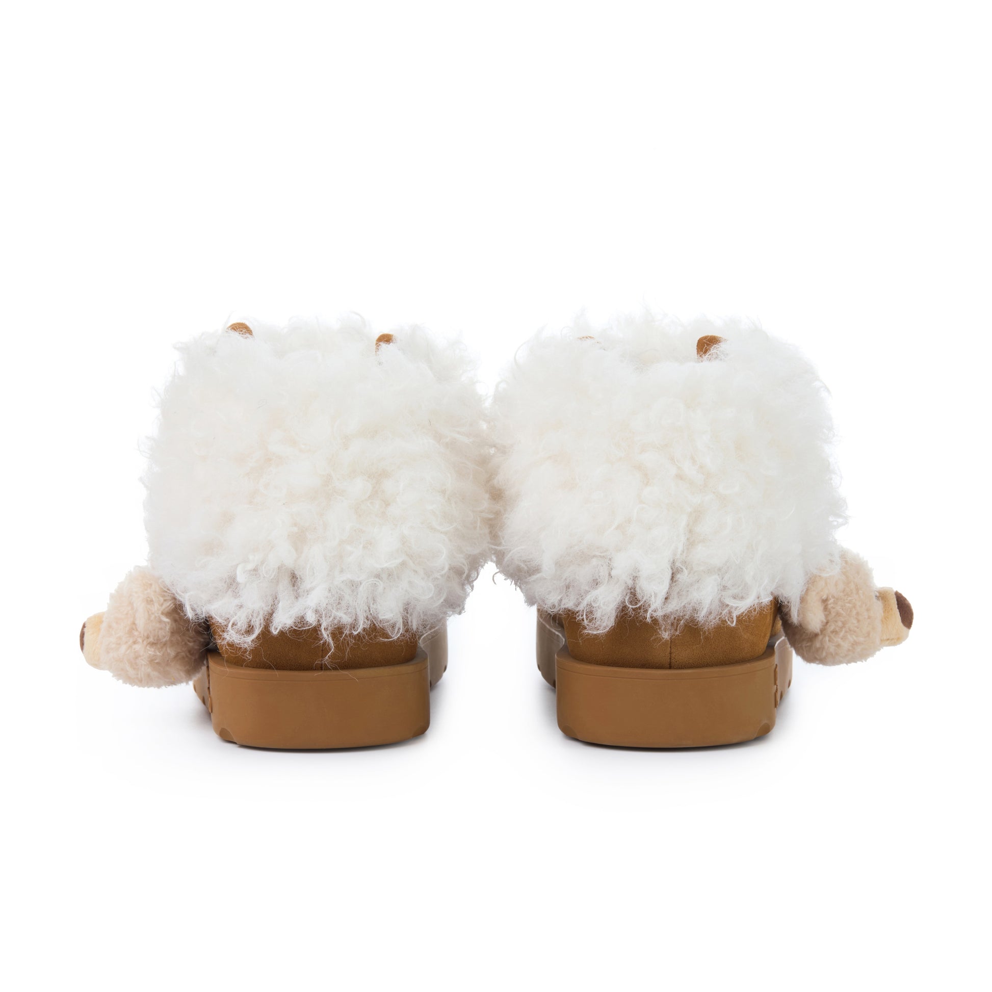 13DE MARZO Lower Fuzzy Snow Boots Khaki - 13DE MARZO