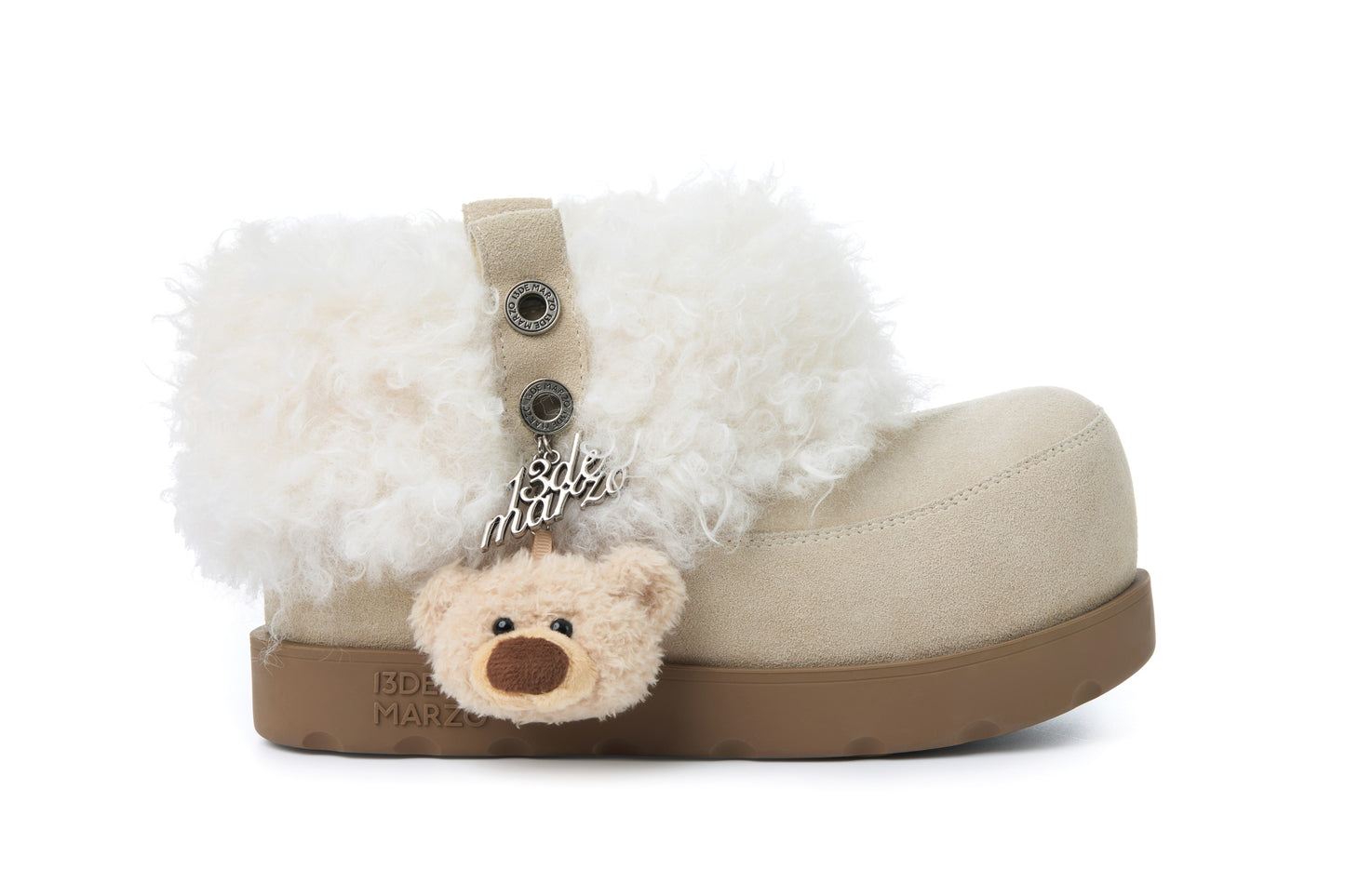 13DE MARZO Lower Fuzzy Snow Boots Beige - 13DE MARZO
