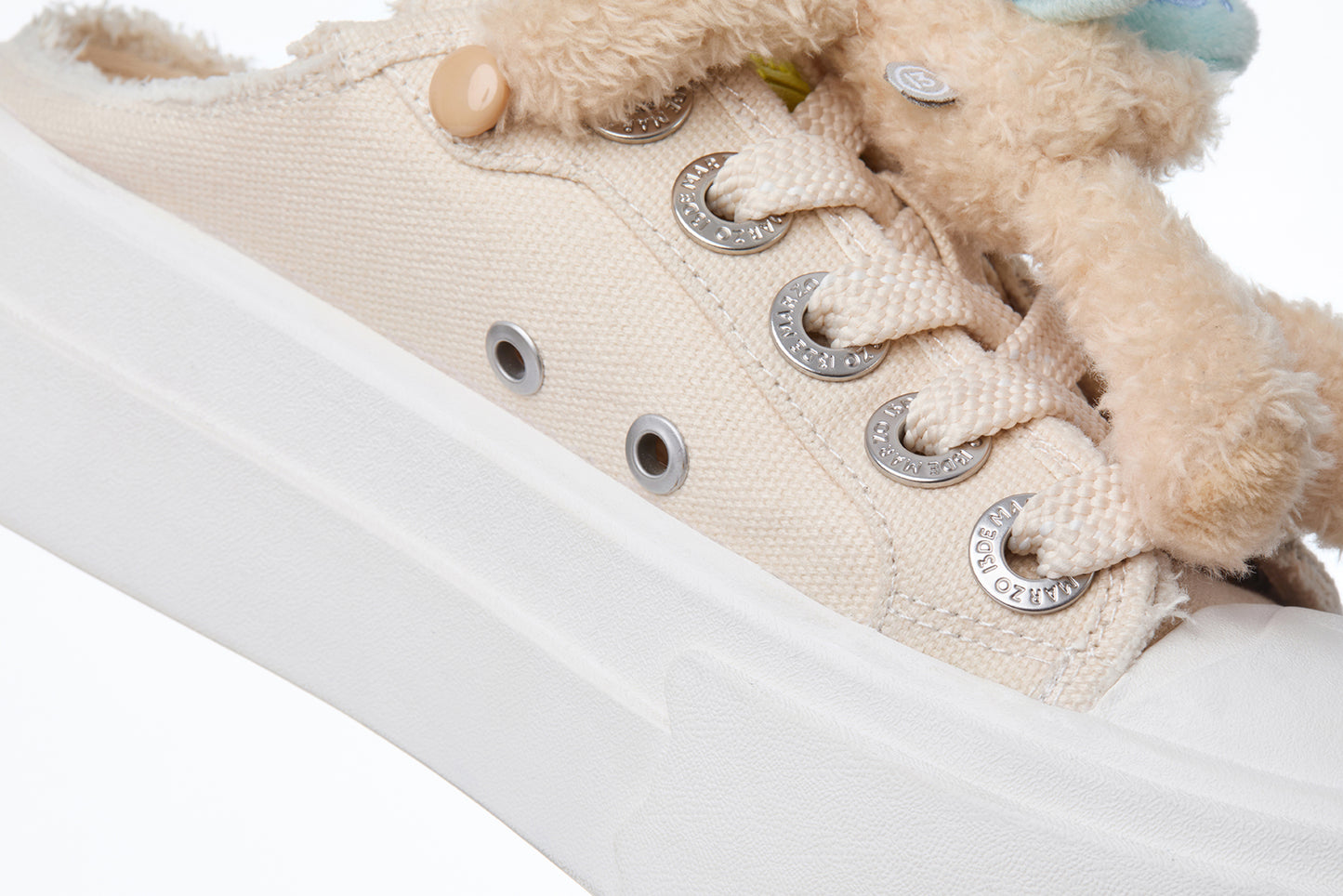 13DE MARZO Floral Butterfly Bear Backless Shoes Khaki - 13DE MARZO