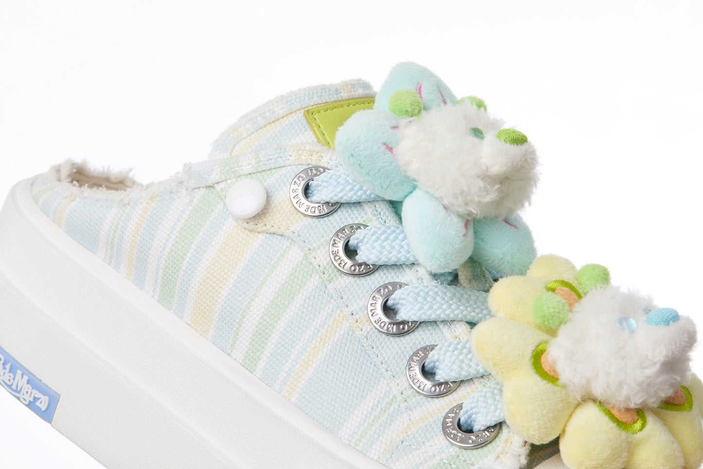 13DE MARZO Floral Butterfly Bear Backless Shoes Green - 13DE MARZO