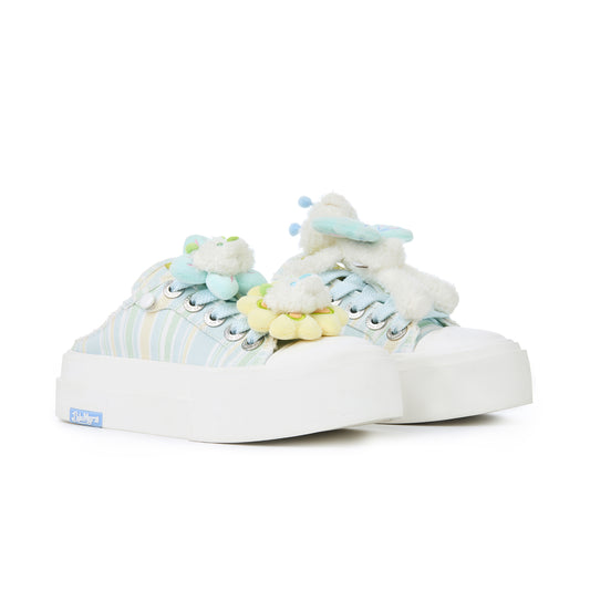 13DE MARZO Floral Butterfly Bear Backless Shoes Green - 13DE MARZO