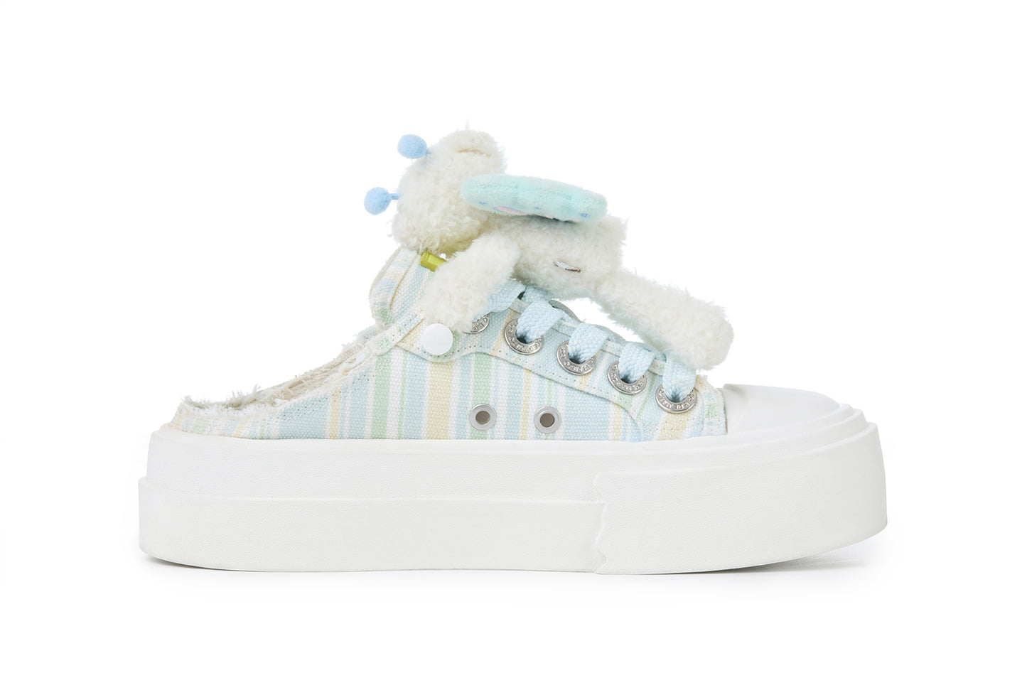 13DE MARZO Floral Butterfly Bear Backless Shoes Green - 13DE MARZO