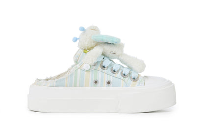 13DE MARZO Floral Butterfly Bear Backless Shoes Green - 13DE MARZO