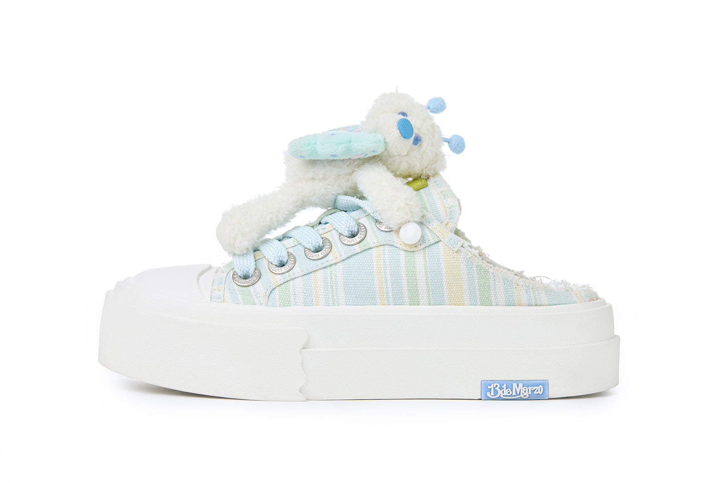 13DE MARZO Floral Butterfly Bear Backless Shoes Green - 13DE MARZO