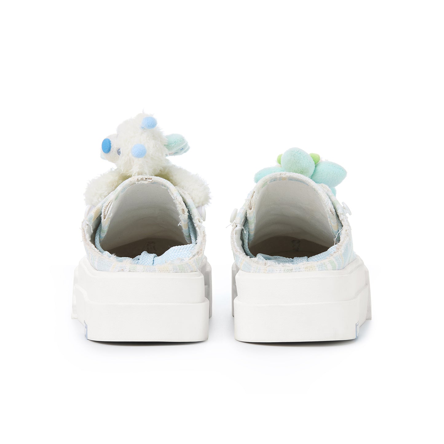 13DE MARZO Floral Butterfly Bear Backless Shoes Green - 13DE MARZO