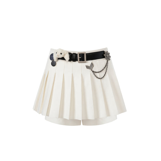 13DE MARZO Badge Punk Knit Skirt