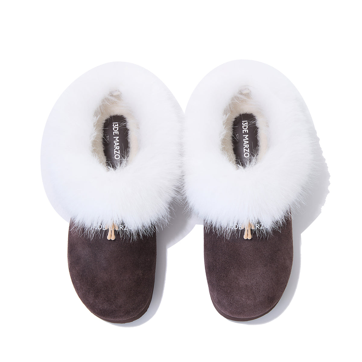 13DE MARZO Furry Birkenstock Mule Brown