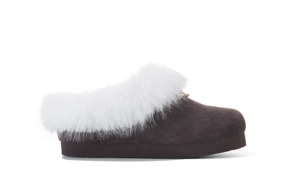 13DE MARZO Furry Birkenstock Mule Brown