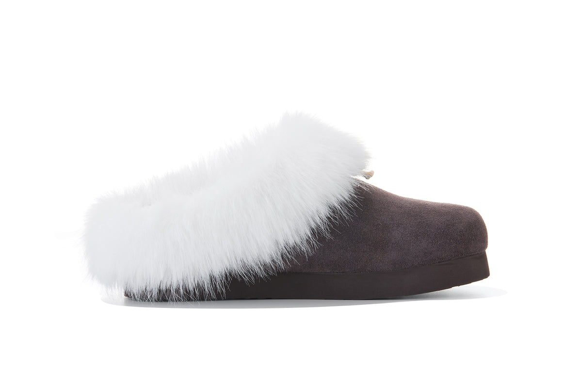 13DE MARZO Furry Birkenstock Mule Brown