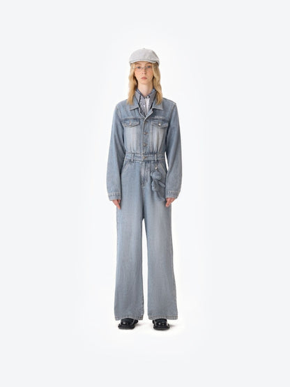 13DE MARZO Bear Denim Jumpsuit Blue - 13DE MARZO