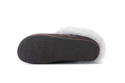 13DE MARZO Furry Birkenstock Mule Brown