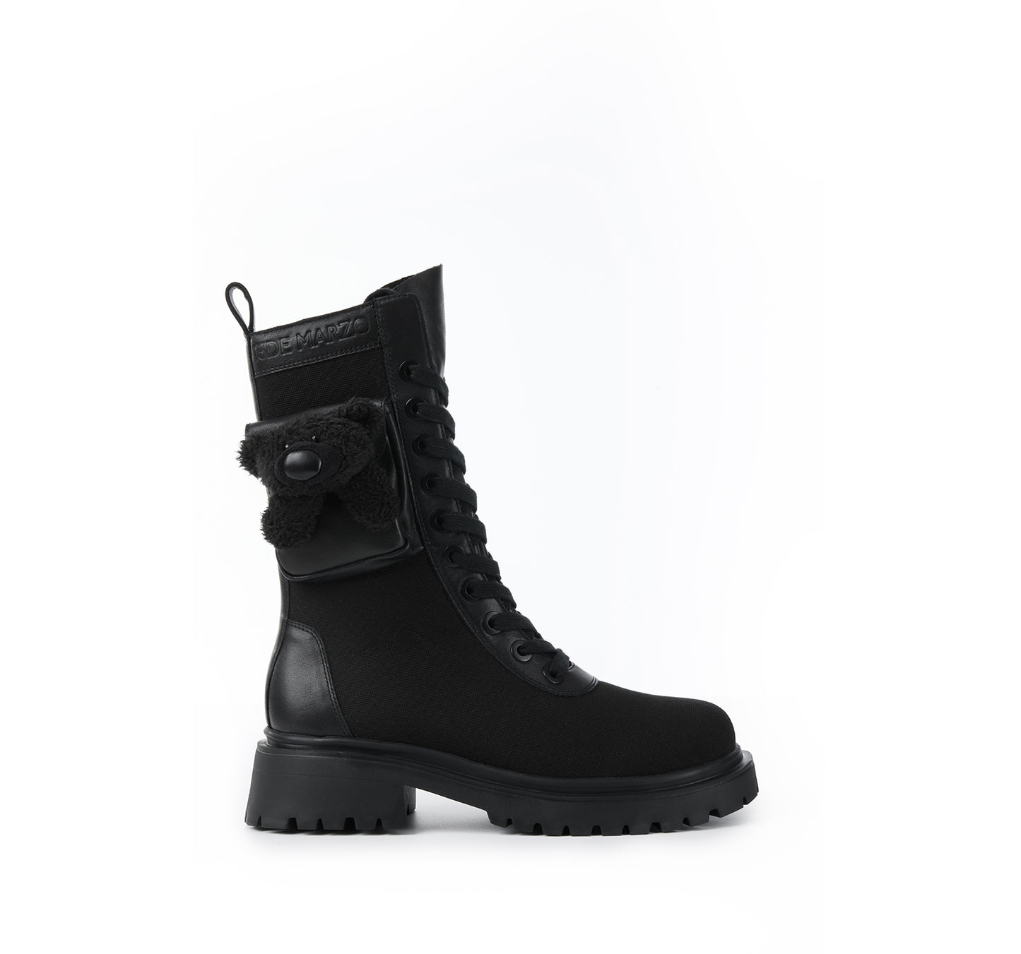 13DE MARZO Bear Cargo Boots Black