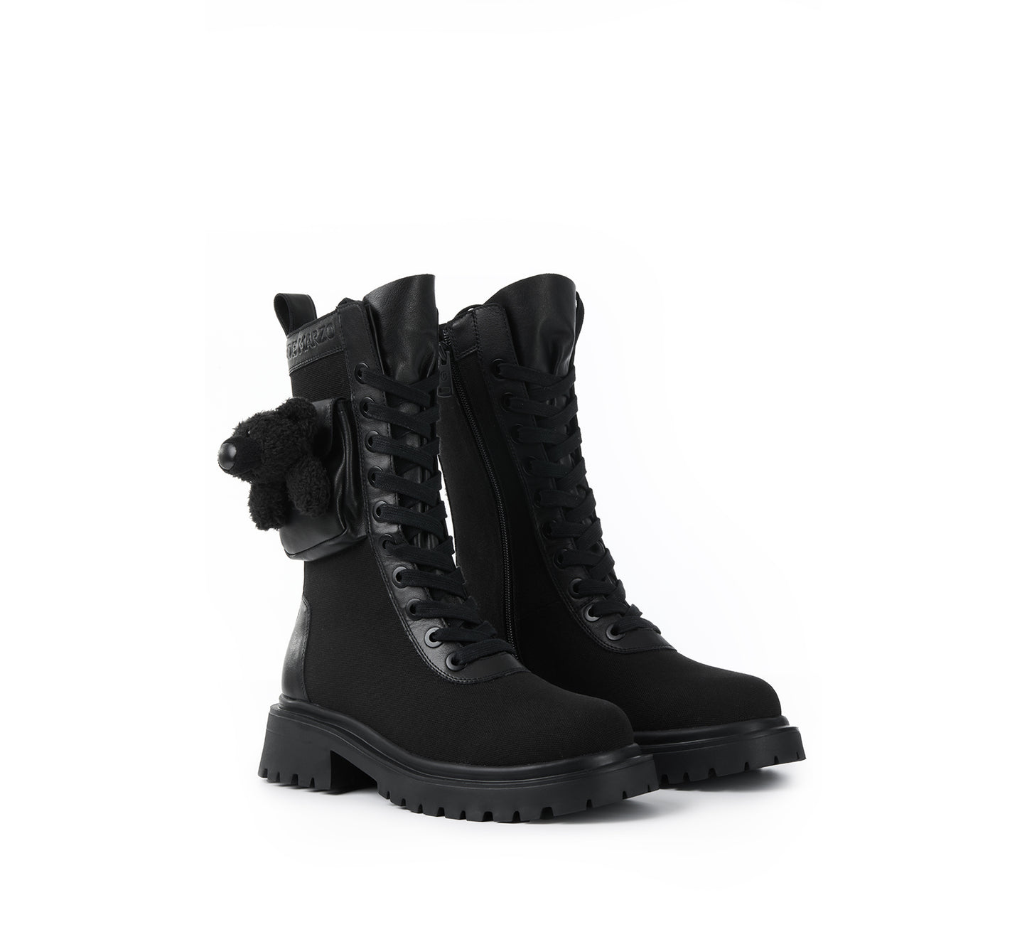 13DE MARZO Bear Cargo Boots Black