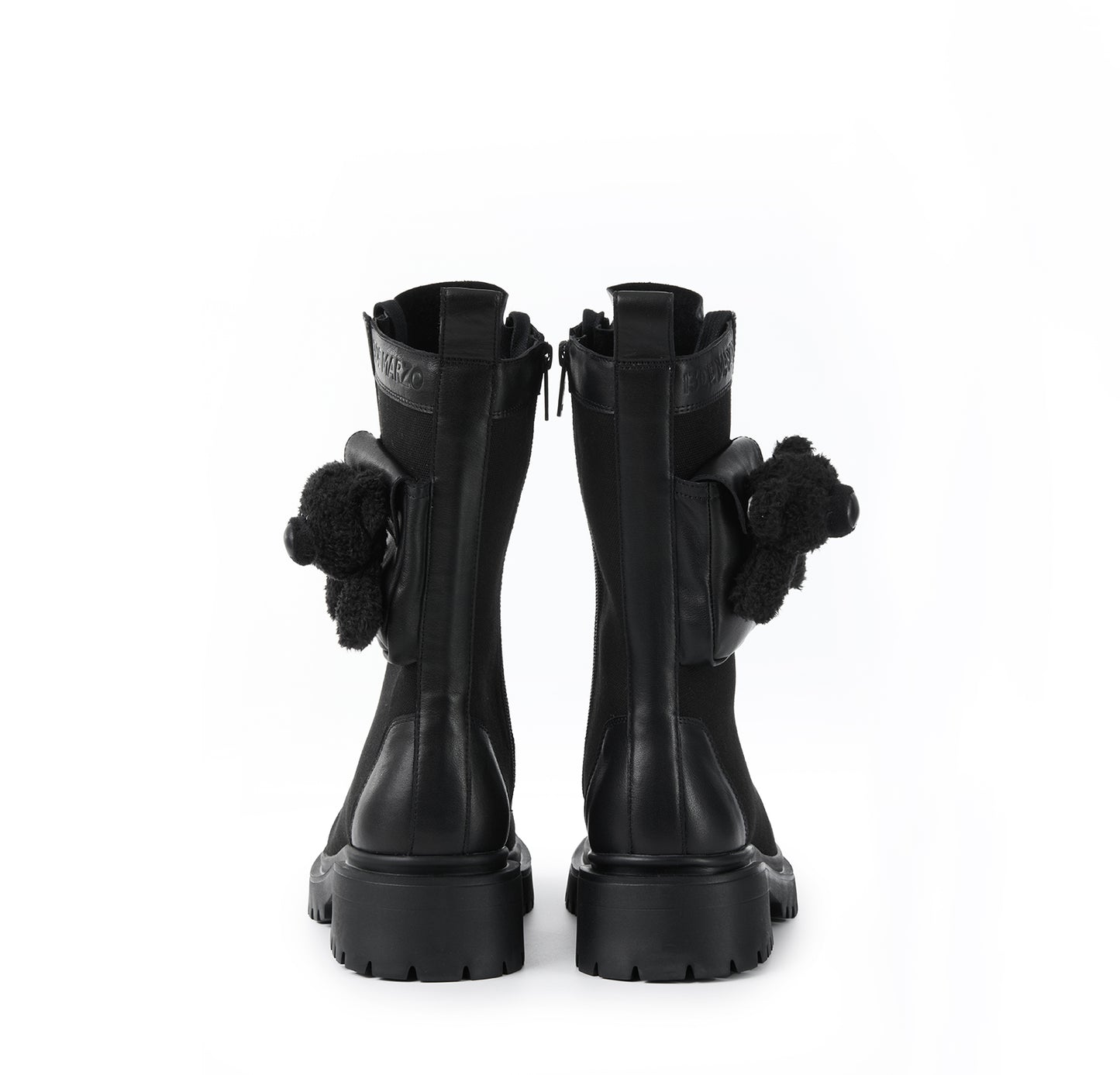 13DE MARZO Bear Cargo Boots Black