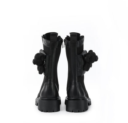 13DE MARZO Bear Cargo Boots Black