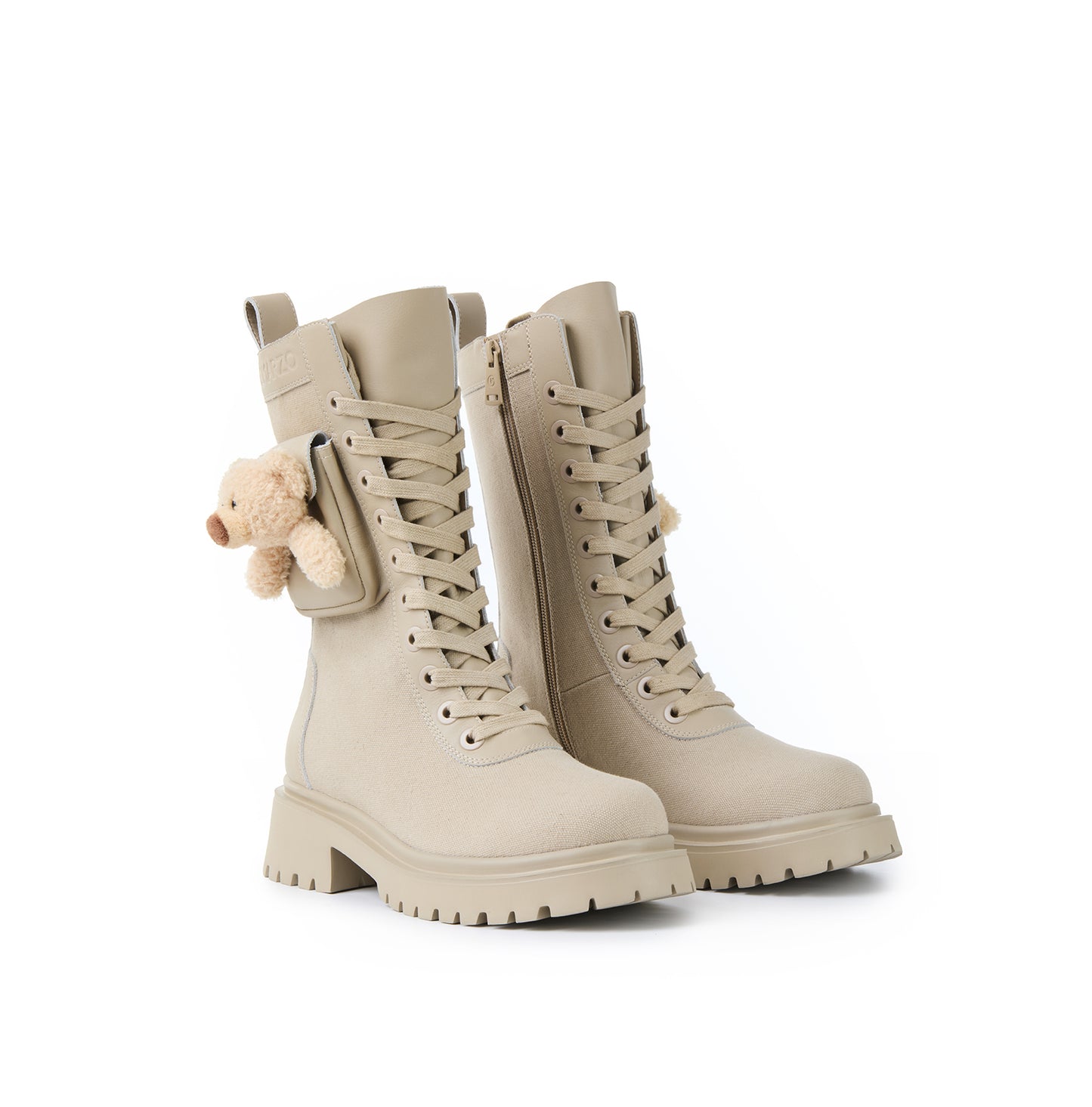 13DE MARZO Bear Cargo Boots Khaki