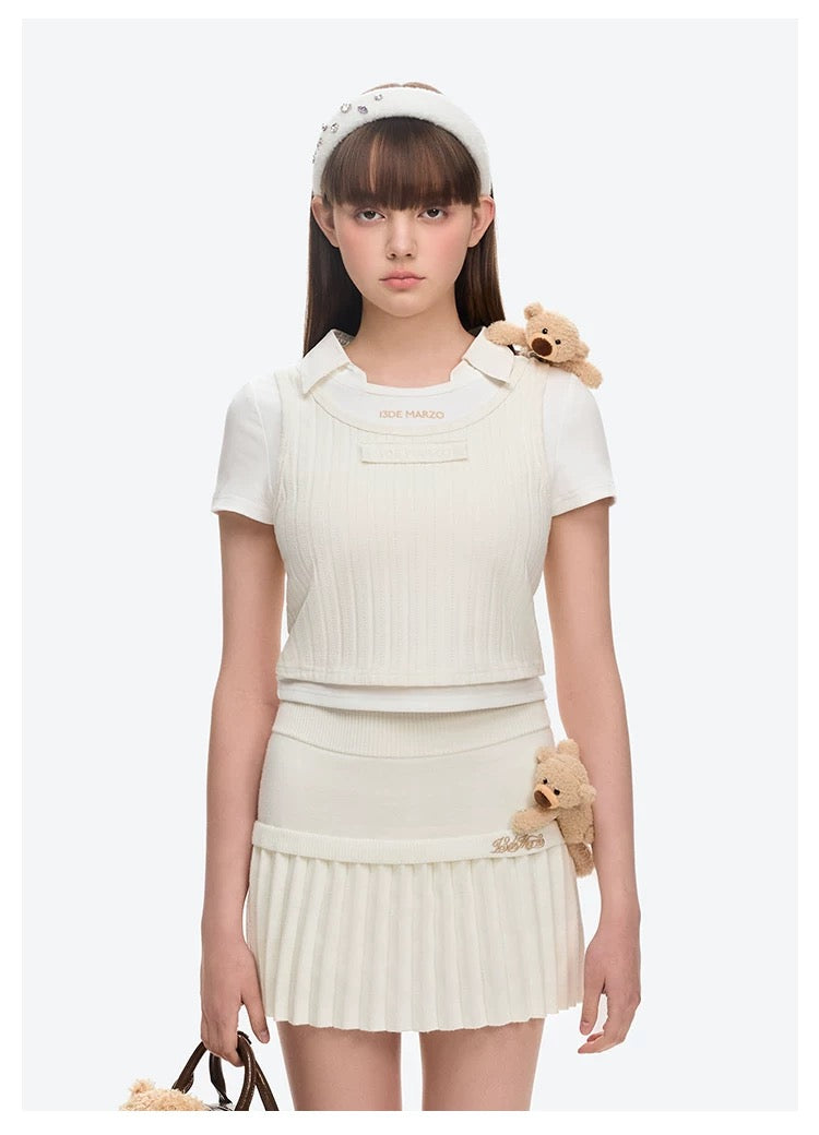 13DE MARZO Doozoo Cropped Vest Top - 13DE MARZO