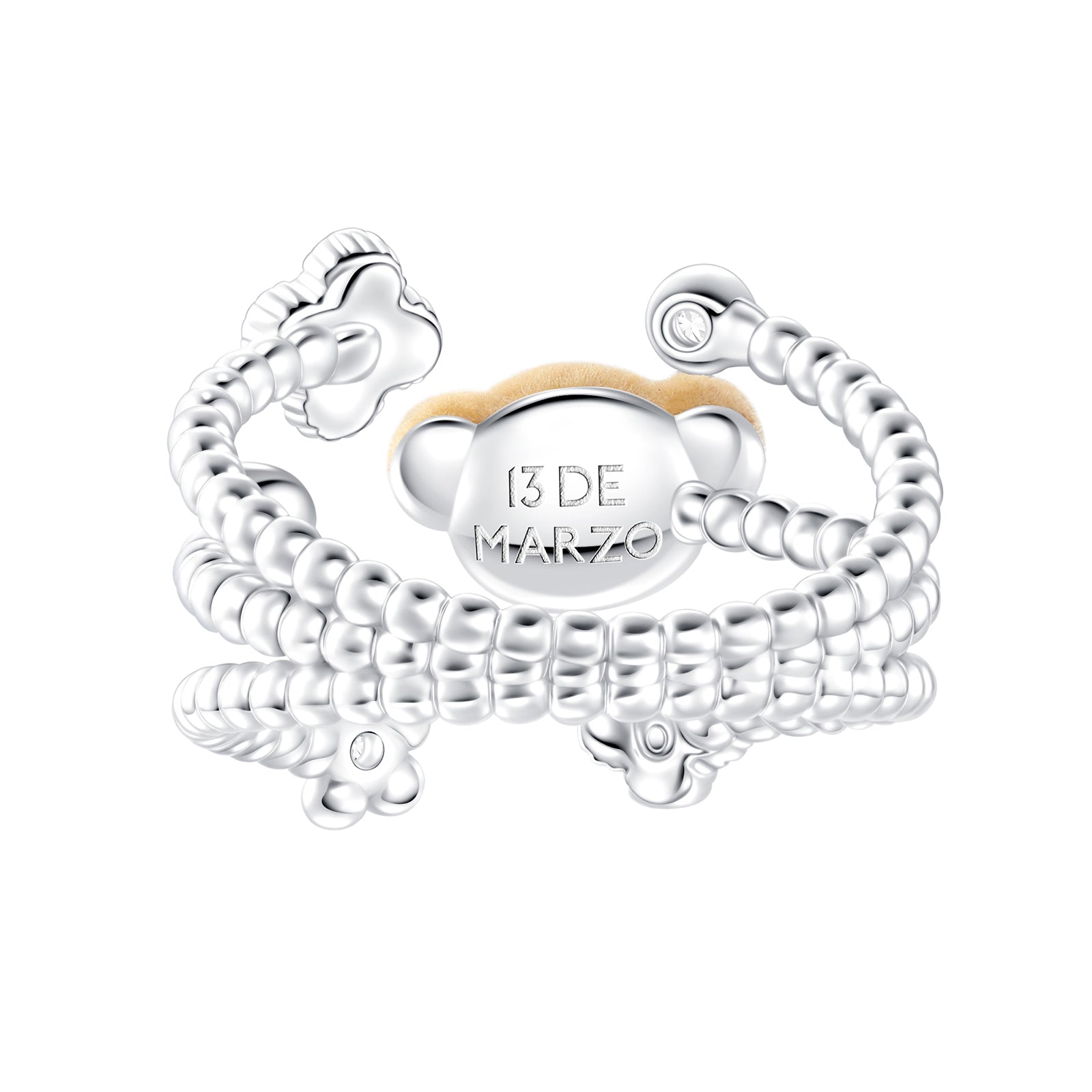 13DE MARZO Monet's Garden Crystal Rhinestone Open Ring - 13DE MARZO